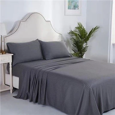 Šedé pruhované povlečení